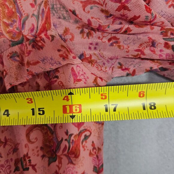 MOLIIN Copenhagen Tiered Ruffled Long Dress Deep Pink Boho $230 European Brand - Picture 6 of 8